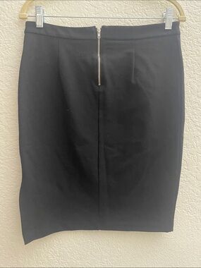 Must Have Black Pencil Skirt with Front Zip Accent